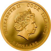 Cook Islands 5 Dollars Elizabeth II Senjutsu 2022  Proof ELIZABETH II COOK ISLANDS IRB 5 DOLLARS coin obverse Cook Islands 5 Dollars Elizabeth II Senjutsu 2022  Proof ELIZABETH II COOK ISLANDS IRB 5 DOLLARS coin obverse