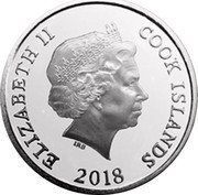 Cook Islands 5 Dollars (Unicorn) ELIZABETH II COOK ISLANDS 2018 coin obverse Cook Islands 5 Dollars (Unicorn) ELIZABETH II COOK ISLANDS 2018 coin obverse
