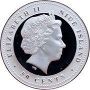 Niue 50 Cents Archer ND Proof ELIZABETH II 50 CENTS NIUE ISLAND IRB coin obverse Niue 50 Cents Archer ND Proof ELIZABETH II 50 CENTS NIUE ISLAND IRB coin obverse