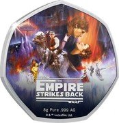 Cook Islands 50 Cents Elizabeth II Empire Strikes Back 2020 Prooflike STAR THE EMPIRE STRIKES BACK WARS TM 8G PURE .999 AG © & TM LUCASFILM LTD. coin reverse Cook Islands 50 Cents Elizabeth II Empire Strikes Back 2020 Prooflike STAR THE EMPIRE STRIKES BACK WARS TM 8G PURE .999 AG © & TM LUCASFILM LTD. coin reverse