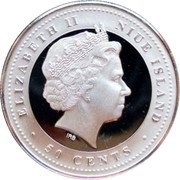 Niue 50 Cents Track ND Proof ELIZABETH II NIUE ISLAND 50 CENTS IRB coin obverse Niue 50 Cents Track ND Proof ELIZABETH II NIUE ISLAND 50 CENTS IRB coin obverse