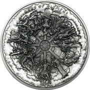 Cook Islands 50 Dollars Elizabeth II Gods of Olympus 2016  Antique finish GODS OF OLYMPUS 2016 coin reverse