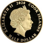 Cook Islands Half Dollar Elizabeth II Luke and Darth Vader 2020  Prooflike ELIZABETH II 2020 COOK ISLANDS IRB HALF DOLLAR coin obverse Cook Islands Half Dollar Elizabeth II Luke and Darth Vader 2020  Prooflike ELIZABETH II 2020 COOK ISLANDS IRB HALF DOLLAR coin obverse