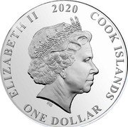 Cook Islands One Dollar Elizabeth II Darth Vader 2020 Proof ELIZABETH II 2020 COOK ISLANDS IRB ONE DOLLAR coin obverse Cook Islands One Dollar Elizabeth II Darth Vader 2020 Proof ELIZABETH II 2020 COOK ISLANDS IRB ONE DOLLAR coin obverse