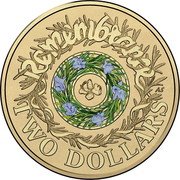 Australia Two Dollars (Remembrance Day. Commemorative) TWO DOLLARS AS REMEMBRANCE coin reverse Australia Two Dollars (Remembrance Day. Commemorative) TWO DOLLARS AS REMEMBRANCE coin reverse