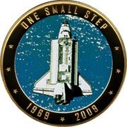 Cook Islands 1 Dollar (Discovery) ONE SMALL STEP 1969 2009 coin reverse Cook Islands 1 Dollar (Discovery) ONE SMALL STEP 1969 2009 coin reverse