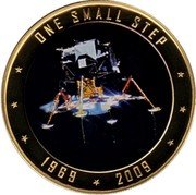 Cook Islands 1 Dollar (Eagle in Lunar Orbit) ONE SMALL STEP 1969 2009 coin reverse Cook Islands 1 Dollar (Eagle in Lunar Orbit) ONE SMALL STEP 1969 2009 coin reverse