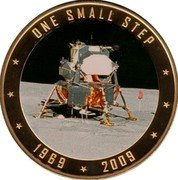 Cook Islands 1 Dollar Elizabeth II Apollo 11 2009  Prooflike ONE SMALL STEP 1969 2009 coin reverse Cook Islands 1 Dollar Elizabeth II Apollo 11 2009  Prooflike ONE SMALL STEP 1969 2009 coin reverse