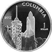 Cook Islands 1 Dollar Elizabeth II Columbia 2005  BU COLUMBIA 2005 1 DOLLAR coin reverse Cook Islands 1 Dollar Elizabeth II Columbia 2005  BU COLUMBIA 2005 1 DOLLAR coin reverse
