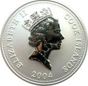 Cook Islands 1 Dollar (Elizabeth II Discussed Heroes) ELIZABETH II COOK ISLANDS RDM 2004 coin obverse
