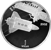 Cook Islands 1 Dollar Elizabeth II Endeavour 2005  BU ENDEAVOUR 2005 1 DOLLAR coin reverse Cook Islands 1 Dollar Elizabeth II Endeavour 2005  BU ENDEAVOUR 2005 1 DOLLAR coin reverse
