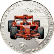 Cook Islands 1 Dollar Elizabeth II Ferrari. Everlasting Legend 2008  Prooflike FERRARI EVERLASTING LEGEND F2008 coin reverse Cook Islands 1 Dollar Elizabeth II Ferrari. Everlasting Legend 2008  Prooflike FERRARI EVERLASTING LEGEND F2008 coin reverse