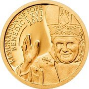 Cook Islands 1 Dollar Elizabeth II Resignation of Benedict XVI 2013 Proof RESIGNATION OF POPE BENEDICT XVI 2013 coin reverse Cook Islands 1 Dollar Elizabeth II Resignation of Benedict XVI 2013 Proof RESIGNATION OF POPE BENEDICT XVI 2013 coin reverse