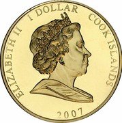 Cook Islands 1 Dollar Elizabeth II That's all right 2007  BU ELIZABETH II 1 DOLLAR COOK ISLANDS 2007 coin obverse