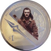 New Zealand 1 Dollar (Men. Bard the Bowman) $1 MEN MIDDLE-EARTH NEW ZEALAND ©WBEI coin reverse New Zealand 1 Dollar (Men. Bard the Bowman) $1 MEN MIDDLE-EARTH NEW ZEALAND ©WBEI coin reverse