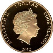 Cook Islands 1 Dollar (RMS Titanic Centenary. Belfast Launch) ELIZABETH II 1 DOLLAR COOK ISLANDS 2012 IRB coin obverse Cook Islands 1 Dollar (RMS Titanic Centenary. Belfast Launch) ELIZABETH II 1 DOLLAR COOK ISLANDS 2012 IRB coin obverse