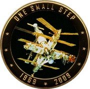 Cook Islands 1 Dollar (Space Station Mir) ONE SMALL STEP 1969 2009 coin reverse Cook Islands 1 Dollar (Space Station Mir) ONE SMALL STEP 1969 2009 coin reverse