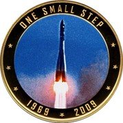 Cook Islands 1 Dollar (Spacecraft Vostok) ONE SMALL STEP 1969 2009 coin reverse Cook Islands 1 Dollar (Spacecraft Vostok) ONE SMALL STEP 1969 2009 coin reverse
