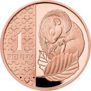 UK 1 Penny (Hibernating Hazel Dormouse) 1 PENNY coin reverse UK 1 Penny (Hibernating Hazel Dormouse) 1 PENNY coin reverse