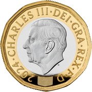 UK 1 Pound (Bees) CHARLES III DEI GRA REX F D MJ 2024 £ 1 ONE POUND coin obverse UK 1 Pound (Bees) CHARLES III DEI GRA REX F D MJ 2024 £ 1 ONE POUND coin obverse