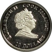 Cook Islands 10 Dollars (Elizabeth II Apollo 11 Mission) ELIZABETH II COOK ISLANDS 10 DOLLARS coin obverse Cook Islands 10 Dollars (Elizabeth II Apollo 11 Mission) ELIZABETH II COOK ISLANDS 10 DOLLARS coin obverse