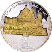 Cook Islands 10 Dollars Elizabeth II France. Famous Landmarks 2012  Reverse Proof FRANCE FAMOUS LANDMARKS WORLD MONUMENTS 10 DOLLARS coin reverse Cook Islands 10 Dollars Elizabeth II France. Famous Landmarks 2012  Reverse Proof FRANCE FAMOUS LANDMARKS WORLD MONUMENTS 10 DOLLARS coin reverse