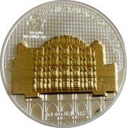 Cook Islands 10 Dollars (Elizabeth II Palace of Winds) INDIA PALACE OF WINDS WORLD MONUMENTS 10 DOLLARS coin reverse Cook Islands 10 Dollars (Elizabeth II Palace of Winds) INDIA PALACE OF WINDS WORLD MONUMENTS 10 DOLLARS coin reverse