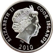 Cook Islands 10 Dollars Elizabeth II Year of the Tiger 2010  Proof ELIZABETH II COOK ISLANDS 2010 coin obverse