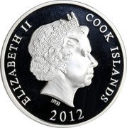 Cook Islands 10 Dollars (English Landmarks) IRB ELIZABETH II COOK ISLANDS 2012 coin obverse Cook Islands 10 Dollars (English Landmarks) IRB ELIZABETH II COOK ISLANDS 2012 coin obverse