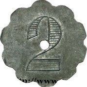 France 2 Centimes (Poissy) 2 coin reverse