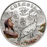 Cook Islands 2 Dollars Elizabeth II Chamois 2014  Proof CHAMOIS WORLD OF HUNTING 2014 coin reverse