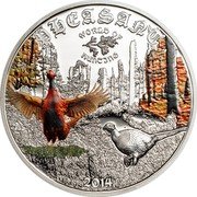 Cook Islands 2 Dollars Elizabeth II Pheasant 2014  Proof PHEASANT WORLD OF HUNTING 2014 coin reverse