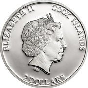 Cook Islands 2 Dollars Elizabeth II Roe Deer 2014  Proof ELIZABETH II COOK ISLANDS IRB 2 DOLLARS coin obverse
