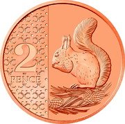 UK 2 Pence (Squirrel) 2 PENCE coin reverse UK 2 Pence (Squirrel) 2 PENCE coin reverse