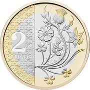 UK 2 Pounds (National Flowers) 2 POUNDS coin reverse UK 2 Pounds (National Flowers) 2 POUNDS coin reverse