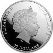 Cook Islands 20 Dollars Elizabeth II Leda and the Swan 2014  Proof ELIZABETH II COOK ISLANDS IRB 20 DOLLARS coin obverse