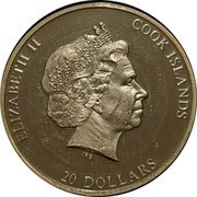 Cook Islands 20 Dollars (Masterpieces of Art. Niccolo Bambini. Adoration of the Magi) 20 DOLLARS COOK ISLANDS ELIZABETH II IRB coin obverse Cook Islands 20 Dollars (Masterpieces of Art. Niccolo Bambini. Adoration of the Magi) 20 DOLLARS COOK ISLANDS ELIZABETH II IRB coin obverse