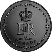 Canada 20 Dollars (Queen Elizabeth II’s Royal Cypher) 20 DOLLARS CANADA EIIR coin reverse