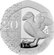 UK 20 Pence (Puffin) 20 PENCE coin reverse UK 20 Pence (Puffin) 20 PENCE coin reverse