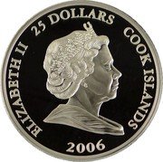 Cook Islands 25 Dollars (Concorde 30th Anniversary) ELIZABETH II 25 DOLLARS COOK ISLANDS 2006 coin obverse Cook Islands 25 Dollars (Concorde 30th Anniversary) ELIZABETH II 25 DOLLARS COOK ISLANDS 2006 coin obverse