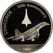 Cook Islands 25 Dollars (Concorde 30th Anniversary) 2006 CONCORDE 30TH ANNIVERSARY coin reverse Cook Islands 25 Dollars (Concorde 30th Anniversary) 2006 CONCORDE 30TH ANNIVERSARY coin reverse