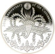 Cook Islands 25 Dollars (Elizabeth II 20th anni. of the Coronation) 20TH ANNIVERSARY OF THE CORONATION .999 coin reverse Cook Islands 25 Dollars (Elizabeth II 20th anni. of the Coronation) 20TH ANNIVERSARY OF THE CORONATION .999 coin reverse