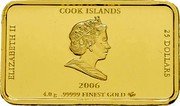 Cook Islands 25 Dollars Elizabeth II Bible in Gold 2006  Proof ELIZABETH II COOK ISLANDS 25 DOLLARS 2006 4.0 G .99999 FINEST GOLD coin obverse Cook Islands 25 Dollars Elizabeth II Bible in Gold 2006  Proof ELIZABETH II COOK ISLANDS 25 DOLLARS 2006 4.0 G .99999 FINEST GOLD coin obverse