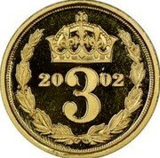 Cook Islands 3 Cents (Elizabeth II Maundy Money) 20 02 3 coin reverse