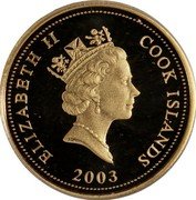 Cook Islands 30 Dollars (Elizabeth II Year of the Goat) ELIZABETH II COOK ISLANDS RDM 2003 coin obverse Cook Islands 30 Dollars (Elizabeth II Year of the Goat) ELIZABETH II COOK ISLANDS RDM 2003 coin obverse