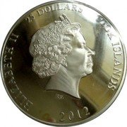 Cook Islands 25 Dollars 100th Anniversary of Sinking of the Titanic. Red Flag 2012 Proof 2012 25 DOLLARS COOK ISLANDS ELIZABETH II IRB coin obverse Cook Islands 25 Dollars 100th Anniversary of Sinking of the Titanic. Red Flag 2012 Proof 2012 25 DOLLARS COOK ISLANDS ELIZABETH II IRB coin obverse