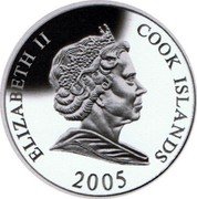 Cook Islands 5 Dollars 18th World Cup Football 2006 Germany. Munich Stadium 2005 Proof ELIZABETH II COOK ISLANDS 2005 coin obverse Cook Islands 5 Dollars 18th World Cup Football 2006 Germany. Munich Stadium 2005 Proof ELIZABETH II COOK ISLANDS 2005 coin obverse