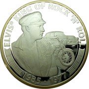Cook Islands 5 Dollars Cadillac. Harley Davidson. 2007  Proof ELVIS® KING OF ROCK 'N' ROLL 1935 1977 coin reverse Cook Islands 5 Dollars Cadillac. Harley Davidson. 2007  Proof ELVIS® KING OF ROCK 'N' ROLL 1935 1977 coin reverse