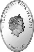 Cook Islands 5 Dollars Elizabeth II Alabaster Window 2013  Proof ELIZABETH II COOK ISLANDS IRB 5 DOLLARS coin obverse