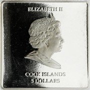 Cook Islands 5 Dollars Elizabeth II Papal Visit to Malta 2010  Proof ELIZABETH II COOK ISLANDS 5 DOLLARS coin obverse